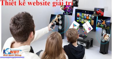 thiết kế website giải trí